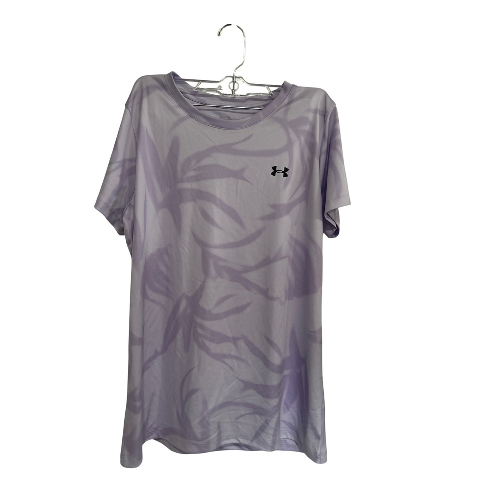 Under Armour Womens Tech Short Sleeve T-Shirt Purple Loose Fit Large